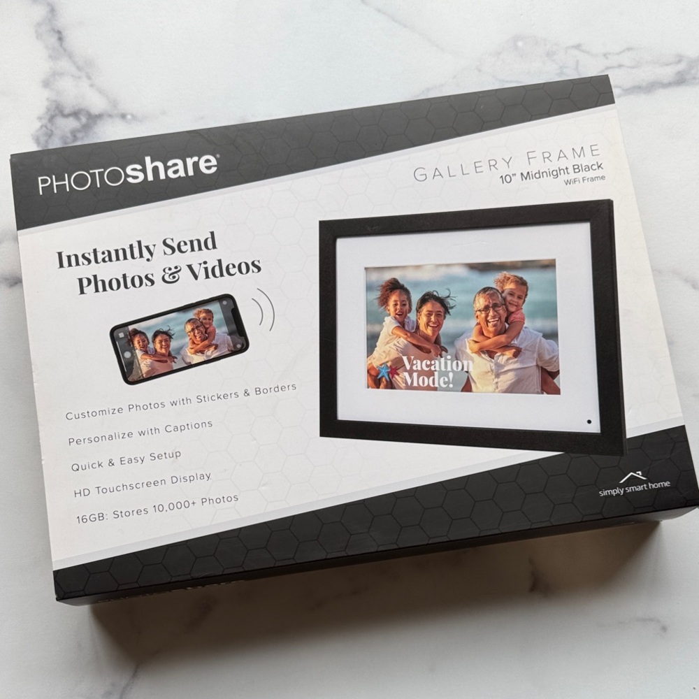 10" Midnight Black Digital Frame